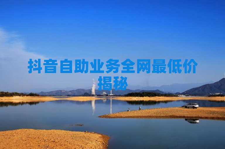 抖音自助业务全网最低价揭秘