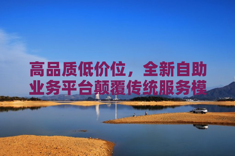 高品质低价位，全新自助业务平台颠覆传统服务模式