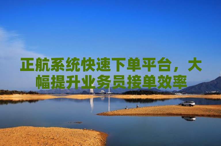 正航系统快速下单平台，大幅提升业务员接单效率