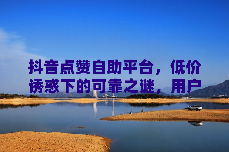 抖音点赞自助平台，低价诱惑下的可靠之谜，用户需谨慎选择，揭示了该平台可能存在的可靠性问题。虽然它声称提供全网最低价的dy业务下单服务，即一毛钱可购买10000个赞，但这种异常低廉的价格往往让人怀疑其真实性和可信度。因此，用户在选择此类平台时需要保持谨慎，避免陷入可能的陷阱或遭受不必要的损失。