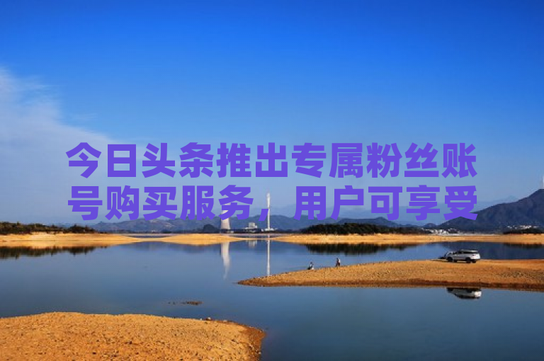 今日头条推出专属粉丝账号购买服务，用户可享受个性化体验