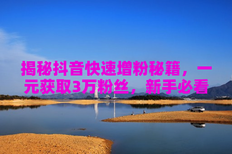 揭秘抖音快速增粉秘籍，一元获取3万粉丝，新手必看攻略！