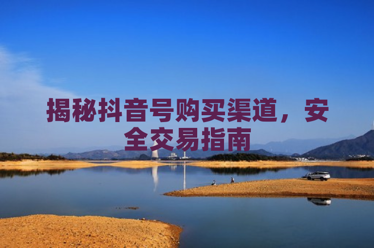 揭秘抖音号购买渠道，安全交易指南
