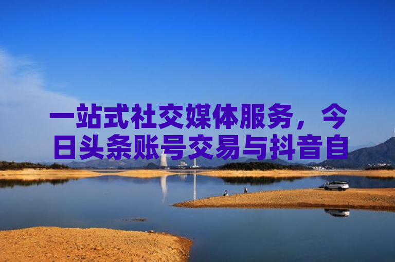 一站式社交媒体服务，今日头条账号交易与抖音自助服务平台上线