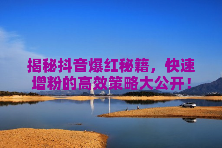 揭秘抖音爆红秘籍，快速增粉的高效策略大公开！