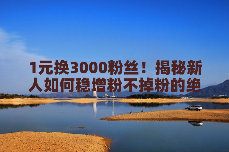 1元换3000粉丝！揭秘新人如何稳增粉不掉粉的绝招