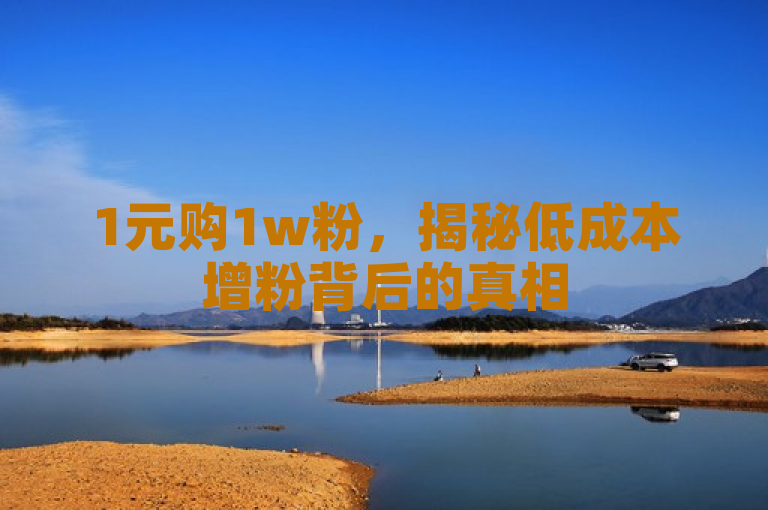 1元购1w粉，揭秘低成本增粉背后的真相