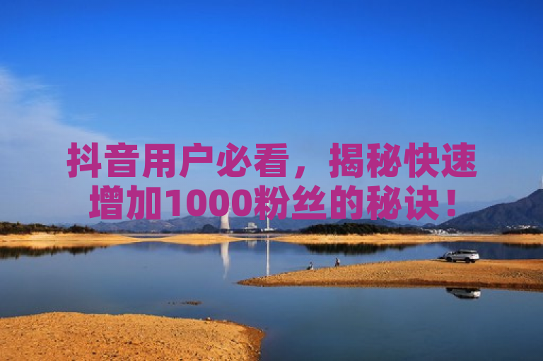 抖音用户必看，揭秘快速增加1000粉丝的秘诀！