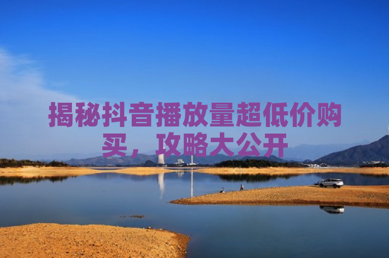 揭秘抖音播放量超低价购买，攻略大公开