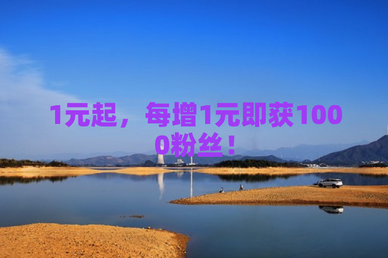 1元起，每增1元即获1000粉丝！