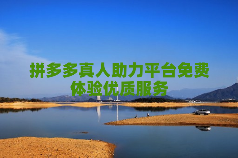 拼多多真人助力平台免费体验优质服务