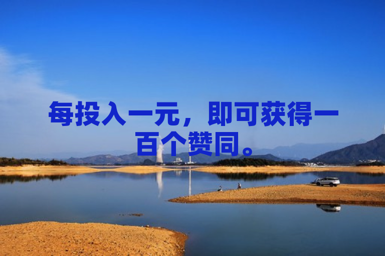 每投入一元，即可获得一百个赞同。