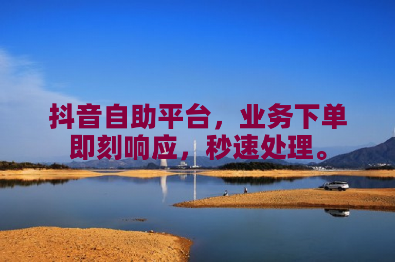 抖音自助平台，业务下单即刻响应，秒速处理。