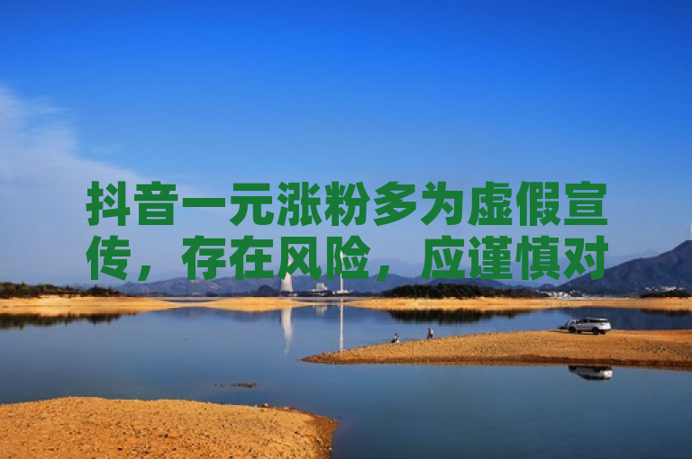 抖音一元涨粉多为虚假宣传，存在风险，应谨慎对待。
