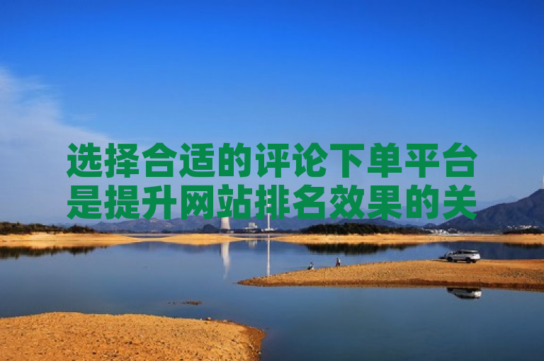 选择合适的评论下单平台是提升网站排名效果的关键。