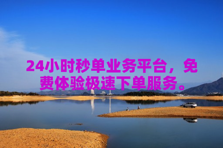24小时秒单业务平台，免费体验极速下单服务。
