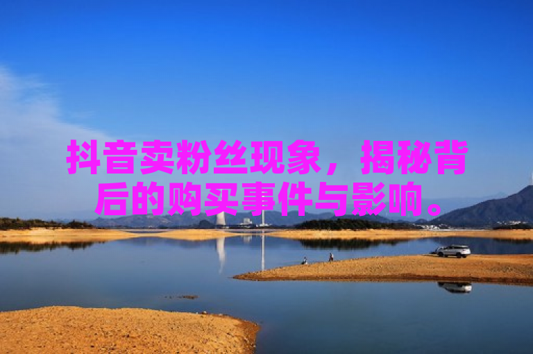 抖音卖粉丝现象，揭秘背后的购买事件与影响。