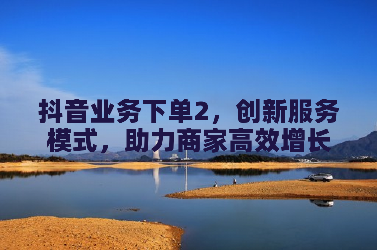 抖音业务下单2，创新服务模式，助力商家高效增长。
