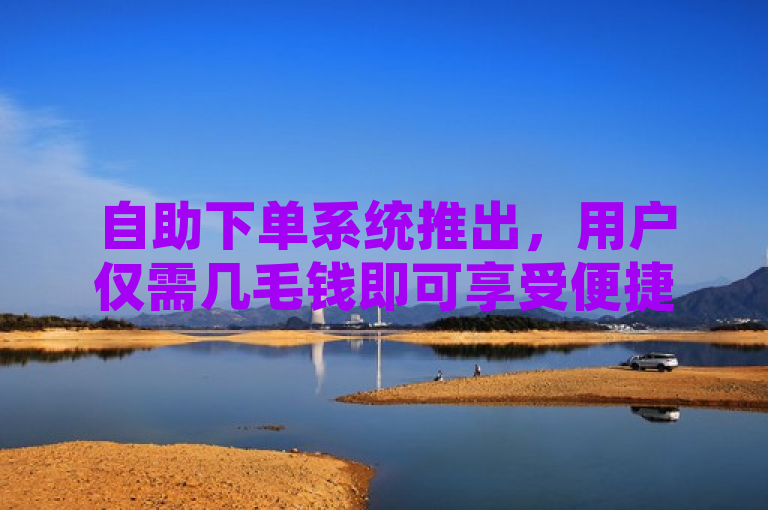 自助下单系统推出，用户仅需几毛钱即可享受便捷服务。