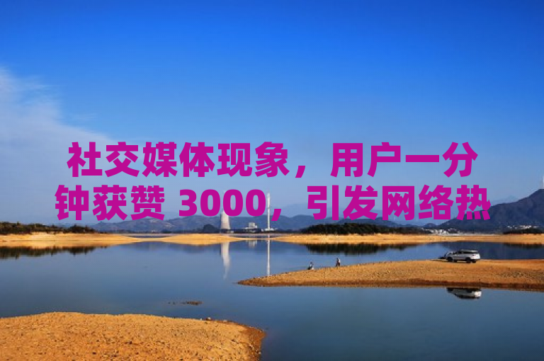 社交媒体现象，用户一分钟获赞 3000，引发网络热议。