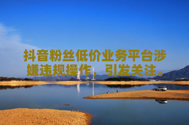 抖音粉丝低价业务平台涉嫌违规操作，引发关注。