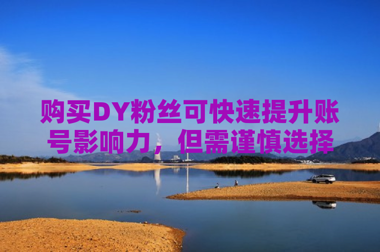 购买DY粉丝可快速提升账号影响力，但需谨慎选择正规渠道。