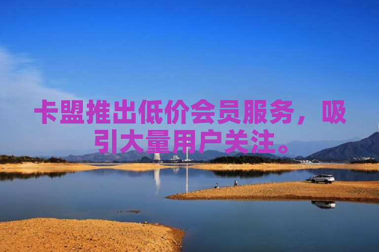卡盟推出低价会员服务，吸引大量用户关注。