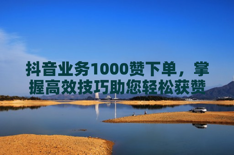 抖音业务1000赞下单，掌握高效技巧助您轻松获赞。