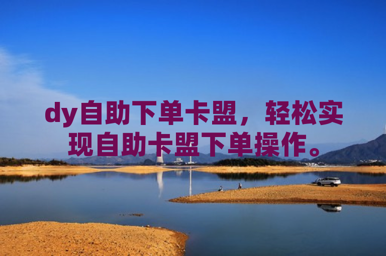 dy自助下单卡盟，轻松实现自助卡盟下单操作。