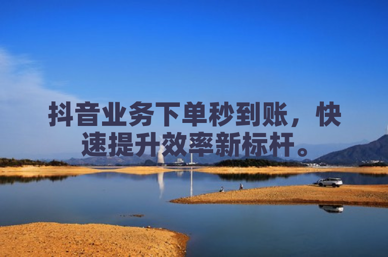 抖音业务下单秒到账，快速提升效率新标杆。