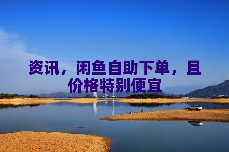 资讯，闲鱼自助下单，且价格特别便宜