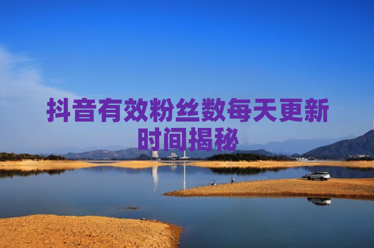 抖音有效粉丝数每天更新时间揭秘