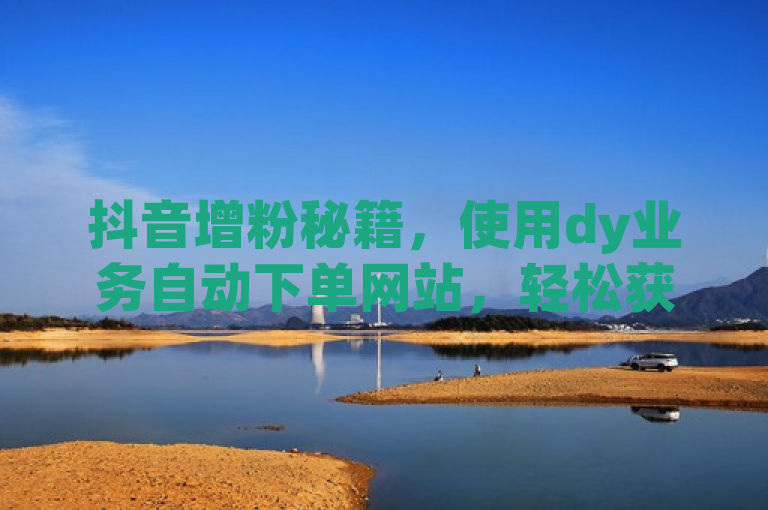 抖音增粉秘籍，使用dy业务自动下单网站，轻松获赞十万。