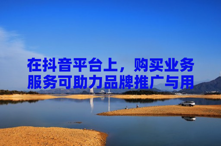 在抖音平台上，购买业务服务可助力品牌推广与用户互动。