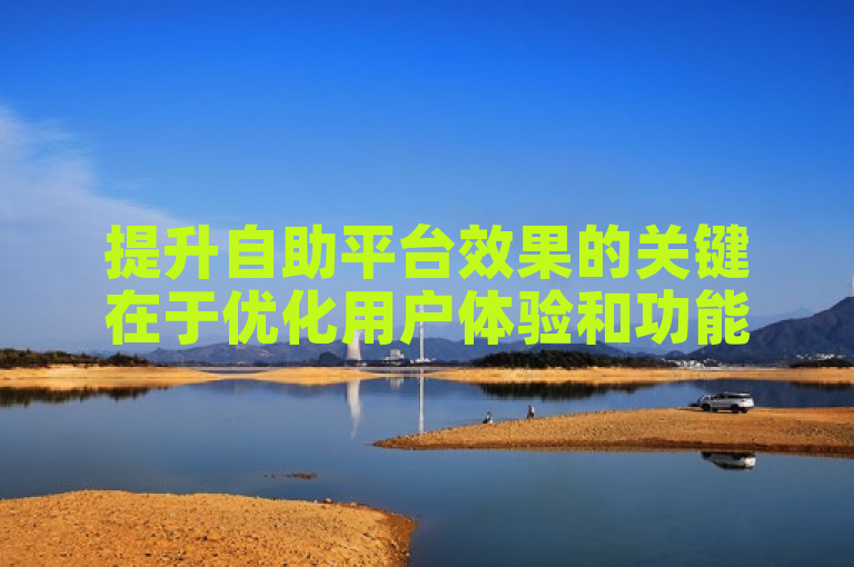提升自助平台效果的关键在于优化用户体验和功能多样性。