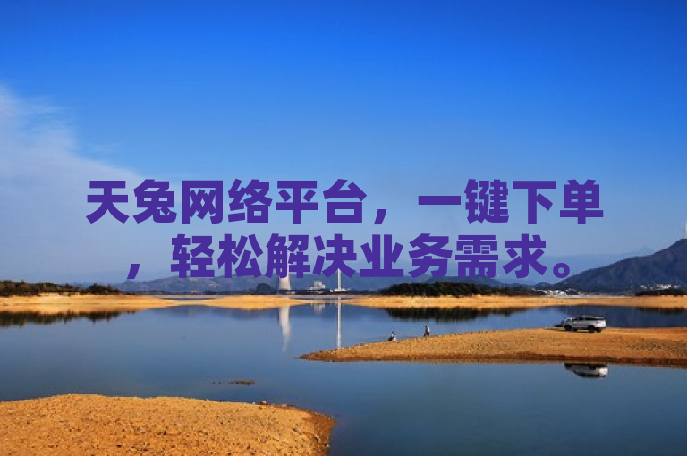 天兔网络平台，一键下单，轻松解决业务需求。