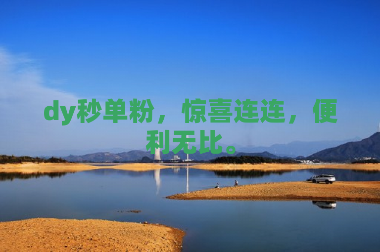 dy秒单粉，惊喜连连，便利无比。