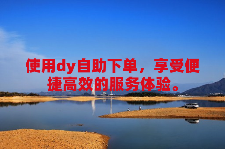 使用dy自助下单，享受便捷高效的服务体验。