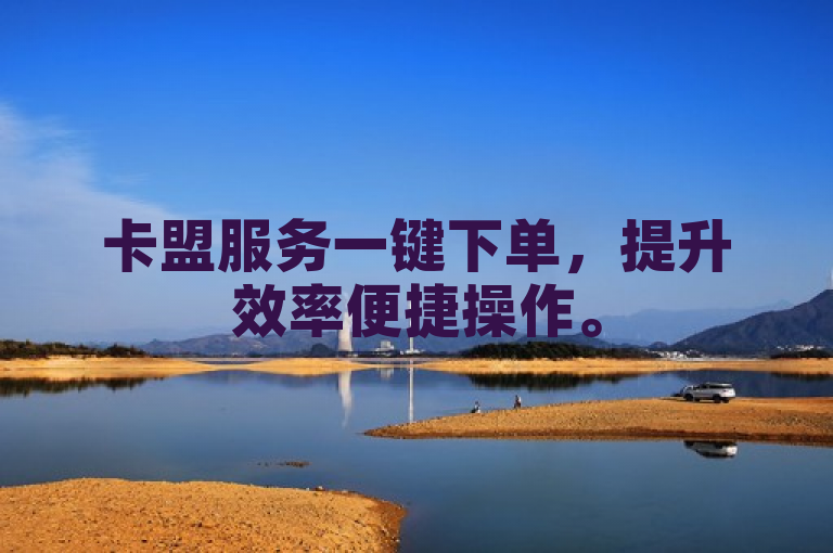 卡盟服务一键下单，提升效率便捷操作。