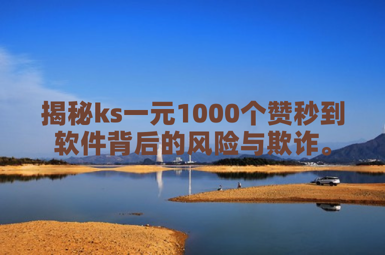 揭秘ks一元1000个赞秒到软件背后的风险与欺诈。