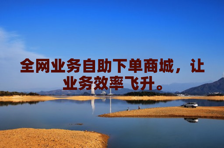 全网业务自助下单商城，让业务效率飞升。