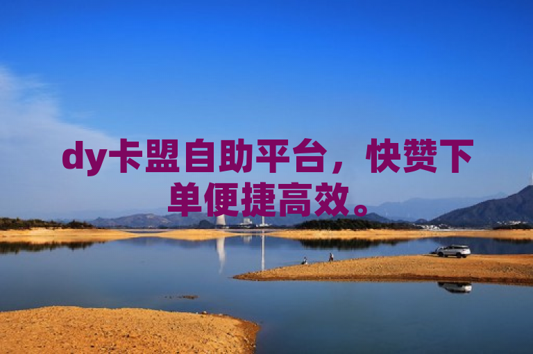 dy卡盟自助平台，快赞下单便捷高效。