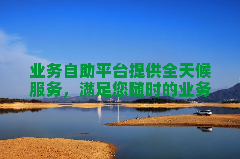业务自助平台提供全天候服务，满足您随时的业务需求。