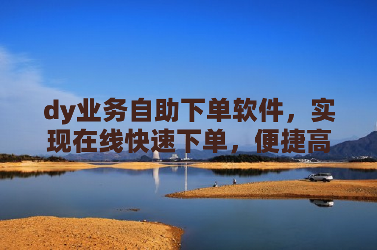 dy业务自助下单软件，实现在线快速下单，便捷高效。