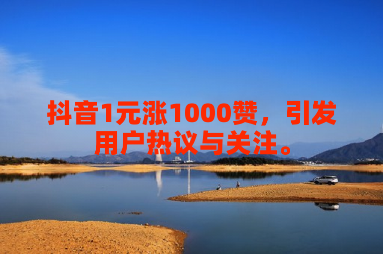 抖音1元涨1000赞，引发用户热议与关注。