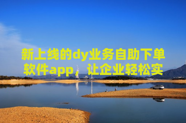 新上线的dy业务自助下单软件app，让企业轻松实现高效便捷的订单处理。