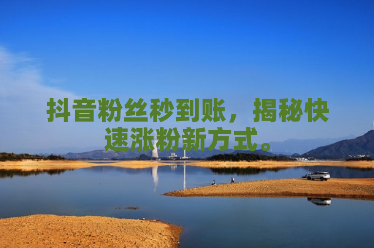 抖音粉丝秒到账，揭秘快速涨粉新方式。