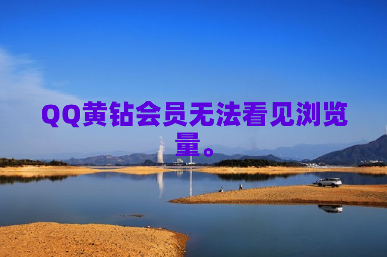 QQ黄钻会员无法看见浏览量。