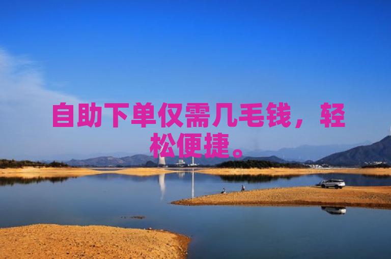 自助下单仅需几毛钱，轻松便捷。