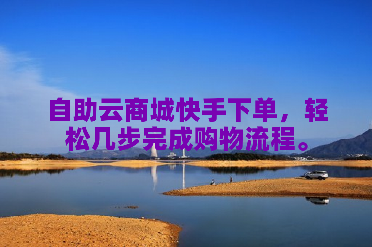 自助云商城快手下单，轻松几步完成购物流程。